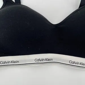 Calvin Klein Black Wireless Logo Band Bra thumbnail 3