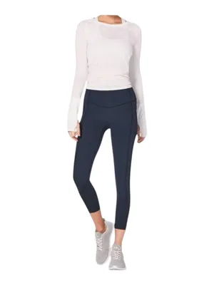Lululemon ☀︎︎ All The Right Places Hi Waist 23” Crop II Yoga Pant ☀︎︎ Navy 6 thumbnail 3