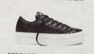 Converse black leather platform sneakers sz 8.5 / in good used condition. thumbnail 2
