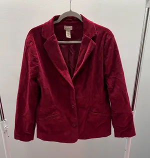 L.L. Bean Women’s Vintage Burgundy Corduroy Blazer thumbnail 1