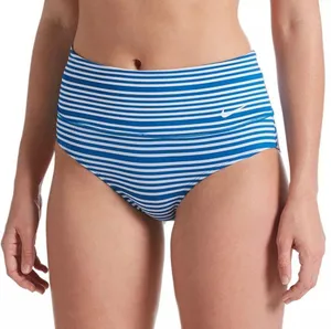 Nike Striped High Waisted Bikini Bottoms, Blue & White Size XL New w/Tag thumbnail 9