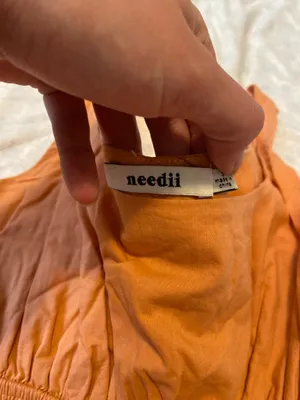 needii smocked dress orange 100% cotton thumbnail 4