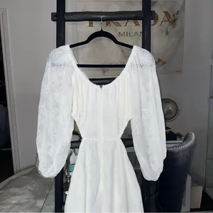 SABO Anita White Textured Long Sleeve Open Back Mini Dress Womens Large thumbnail 15