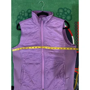 L.L.Bean Women’s Quilted‎ Fleece Lined Vest Purple Lilac Size L Warm Outdoor thumbnail 5
