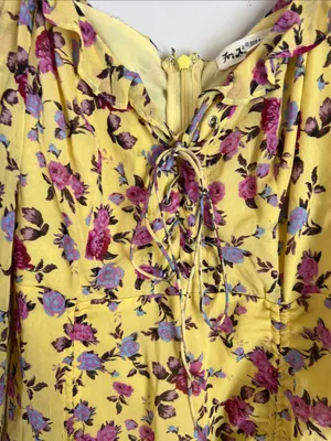 For Love & Lemons Silk Mini‎ Dress Floral Sweatheart Size XS thumbnail 5