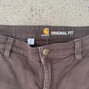 Carhartt Rugged Flex Loose Fit Canvas Double Front Work Pants Brown 12 Short thumbnail 4