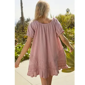 NWT FREE PEOPLE ENDLESS SUMMER SO SCENIC MINI DRESS Mauve Zephyr thumbnail 2