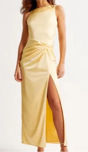 Abercrombie & Fitch Yellow Satin Dress thumbnail 1