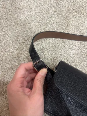 DKNY BELT BAG FANNY PACK Black Pebbled Leather 7x4 sz thumbnail 5