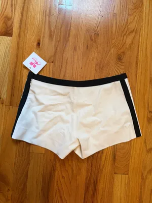 Courreges White micro Shorts with Black stripe NWT thumbnail 3