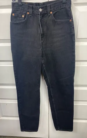 Vintage Levis Jeans 512 Slim Fit Tapered Leg Made USA Womens 8M Black thumbnail 1