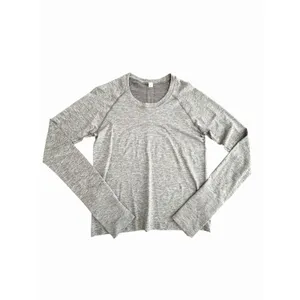 Lululemon Swiftly Womens Size 8 Gray Top Tech Long Sleeve Activewear #JJJ3-4 thumbnail 7