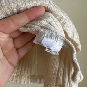 Anthropologie Cream Rib Knit High Neck Tank thumbnail 6