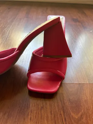 So Me Pink Square Toe Block Heel Slide Mules Size 7 thumbnail 2