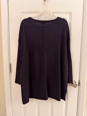 Style & Co Grape Purple Long Sleeve Knit Tunic Sweater Small thumbnail 2