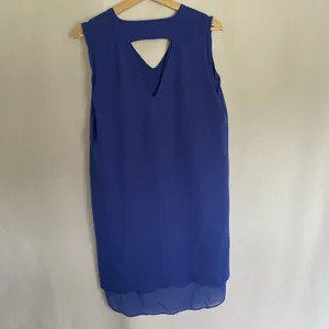 Dahlya‎ royal blue sleeveless sheath v-neck summer sundress casual size small thumbnail 8