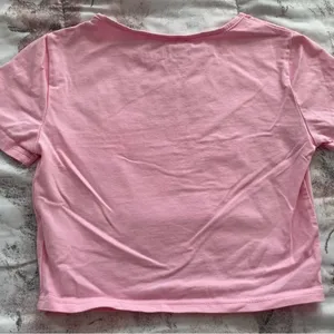 Pink “It’s Not Me It’s You” crop top, size S Barbiecore boho Y2K western beach thumbnail 8