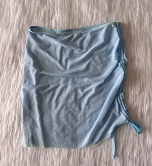 NWOT 3 Piece Baby Blue Textured Bikini Set thumbnail 6