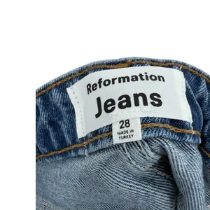 Reformation Cynthia High Rise Straight Jeans Fauna Floral Embroidered Size 28 thumbnail 11