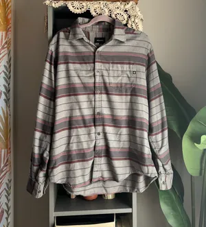 marmot cotton blend striped flannel shirt thumbnail 1