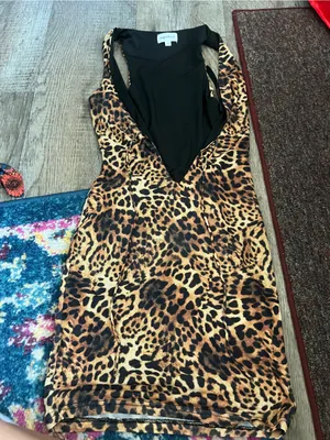 Revolve Superdown rupa leopard tie front dress size xsmall thumbnail 4