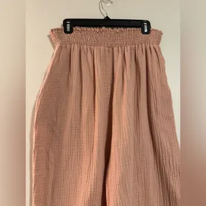EUC Charlotte Avery Pink Boho Soft Elastic Waist Pants with Pockets size medium thumbnail 7