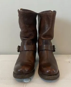 Frye Brown Midi Height Ankle Boots Size 6.5 thumbnail 1