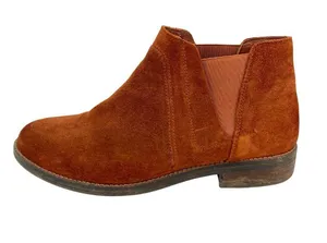 Clarks Demi Beat Rust Brown Suede Chelsea Ankle Boots Size 10 thumbnail 1