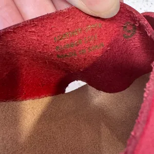 Yokono Red Leather Crisscross‎ Wedge Sandals Womens Size 9 Made in Spain thumbnail 7