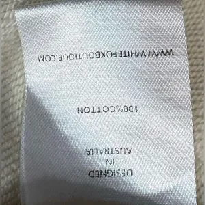 White Fox Oversized Drip Logo Crewneck Sweatshirt‎ Cream M Streetwear thumbnail 4