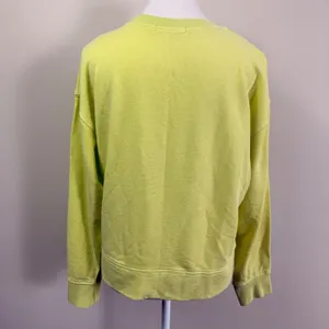 Perfectwhitetee Lime Yellow Cotton French Terry Crewneck Sweatshirt Small USA thumbnail 3