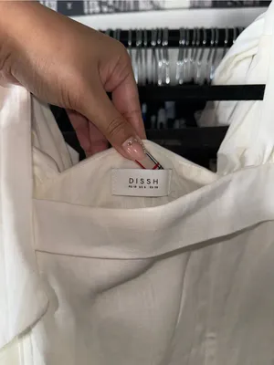 Dissh Aisle White Linen Bow Strap Mini Dress 100% Linen US 6 EUC thumbnail 9