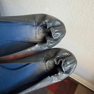 Tory Burch Reva Tumbled Patent Leather Flats thumbnail 4