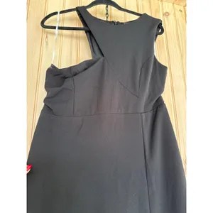 NWT Lulus Poised Preparation Black Asymmetrical Column Maxi Dress Party Size XL thumbnail 4