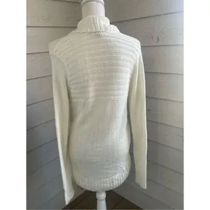 Lilly Pulitzer Cream Front Clasp Open Front Cardigan Sweater M thumbnail 13