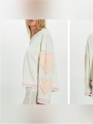 NWOT Free People We The Free You're A Star Tee - Mint Heart Combo - Large thumbnail 3