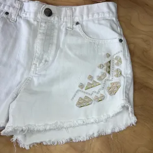 Free People Gold Geo Embroidered Hight Waist Shorts thumbnail 5