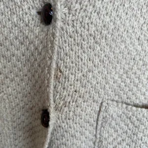 Vintage Susan Bristol Women's Chunky Knit Fisherman Wool Cardigan, Size M, EUC thumbnail 5