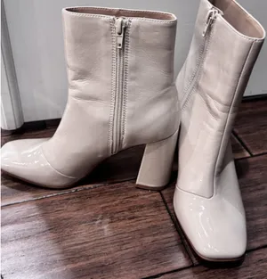 Steve Madden 'Taryn' Nude Patent Square Toe Block Heel Ankle Boots thumbnail 8