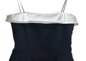 Amanda Uprichard Lucienne Strapless Skort Romper Dress In Black & Ivory thumbnail 4