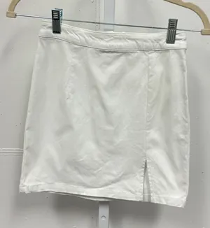Garage White Mini Skirt Front Slit Back Zip Size XS 100057459 Stretch Summer thumbnail 1