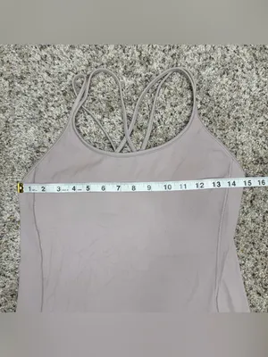 Lululemon Free To Be Tank Top Nulu Smoky Blush Pink 8 W1BFMS Criss Cross Straps thumbnail 5