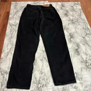 Vintage Levi’s 550 Relaxed fit Tapered Leg Black Denim Jeans Y2K 100% Cotton thumbnail 9