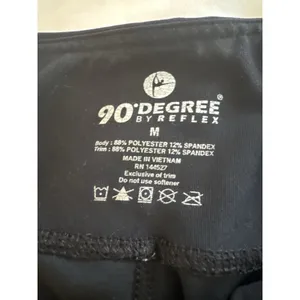 90 Degree by Reflex Black Athletic Leggings Mesh Patches Women's Medium thumbnail 2