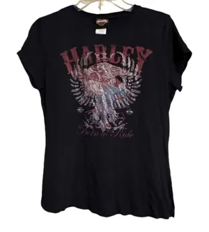 Harley‎ Davidson Black Shirt Size M thumbnail 1