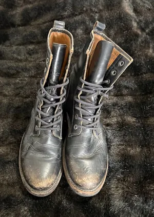 Frye Women's Veronica Flex Combat Boot Black Size 8.5 B thumbnail 1