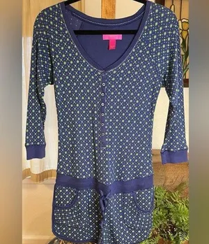 Victoria’s Secret Cotton Waffle Romper Pajamas size Large thumbnail 1