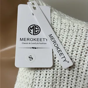 NWT Merokeety Long Cream Open Cardigan Sweater with puff sleeves, size S thumbnail 2