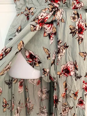 Onetheland Sage Floral Halter Maxi Romper Boho Size S thumbnail 2