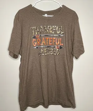Bella Canvas Thankful Grateful Blessed Short-Sleeve Tee‎ (X-Large) thumbnail 1